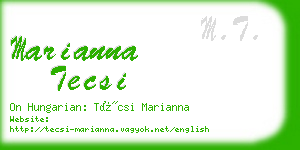 marianna tecsi business card